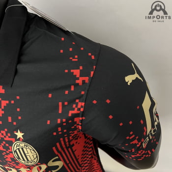 Camisa Milan 23/24 Versão Jogador Ed. Especial Vermelha + Personalização Grátis