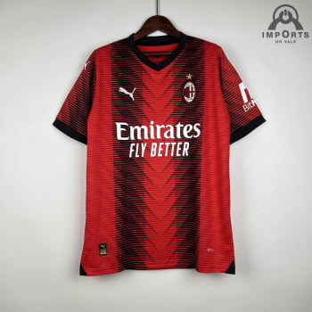Camisa Milan I 23/24 Versão Torcedor + Personalização Grátis Camisa Milan I 23/24 Versão Torcedor + Personalização Grátis