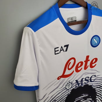 Camisa Napoli 21/22 Ed. Comemorativa Versão Torcedor + Personalização Grátis - Branco