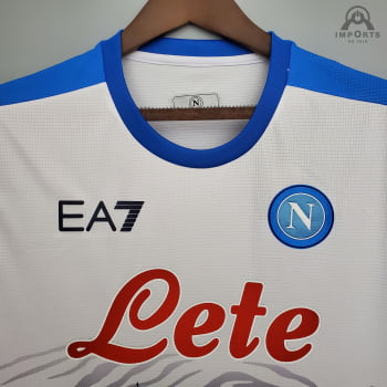 Camisa Napoli 21/22 Ed. Comemorativa Versão Torcedor + Personalização Grátis - Branco