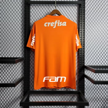 Camisa Palmeiras 22/23 Goleiro + Patrocínios + Patch Libertadores + Personalização Grátis - Laranja