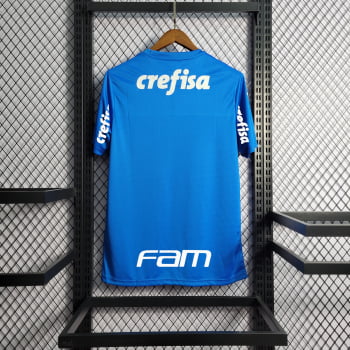 Camisa Palmeiras 22/23 Goleiro + Patrocínios + Patch Libertadores + Personalização Grátis - Azul