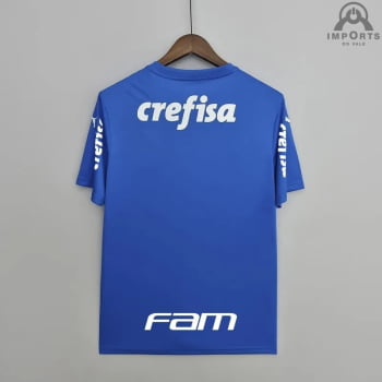 Camisa Palmeiras 22/23 Goleiro + Patrocínios + Personalização Grátis - Azul