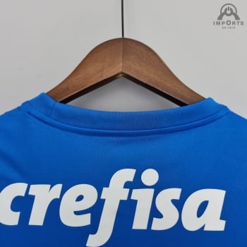 Camisa Palmeiras 22/23 Goleiro + Patrocínios + Personalização Grátis - Azul