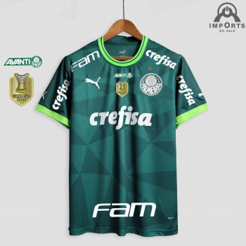 Camisa Palmeiras I 23/24 Versão Torcedor + Patrocínios + Patchs + Personalização Grátis