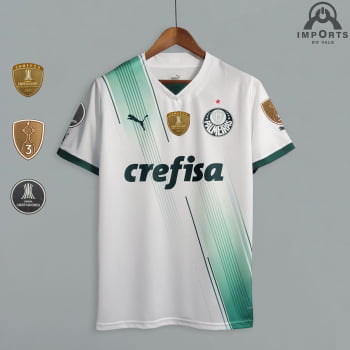 Camisa Palmeiras II 23/24 Versão Torcedor + Patrocínios + Patchs + Personalização Grátis 