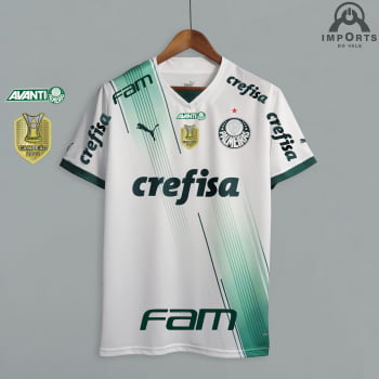 Camisa Palmeiras II 23/24 Versão Torcedor + Patrocínios + Patchs + Personalização Grátis 
