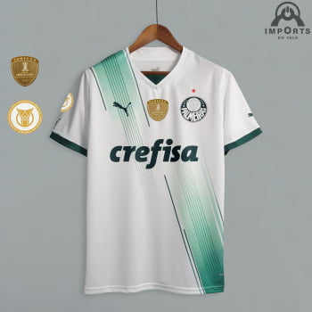Camisa Palmeiras II 23/24 Versão Torcedor + Patrocínios + Patchs + Personalização Grátis 