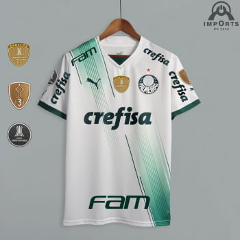 Camisa Palmeiras II 23/24 Versão Torcedor + Patrocínios + Patchs + Personalização Grátis 