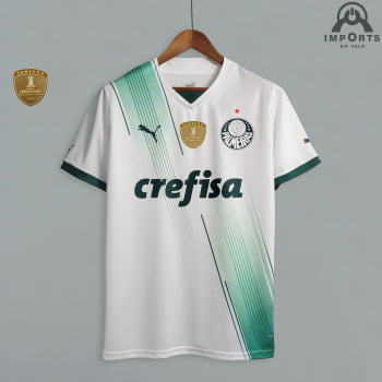 Camisa Palmeiras II 23/24 Versão Torcedor + Patrocínios + Patchs + Personalização Grátis 