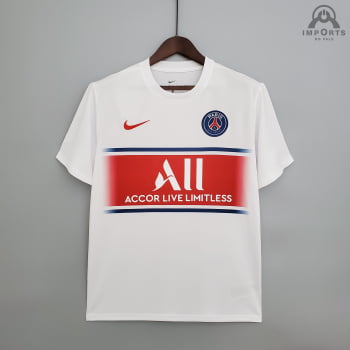 Camisa Paris Saint-Germain (PSG) 21/22 Treino - Branco/azul