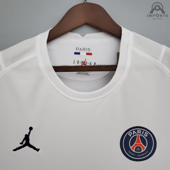 Camisa Paris Saint-Germain (PSG) 21/22 Treino - Branco/listrada