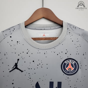 Camisa Paris Saint-Germain (PSG) 21/22 Treino - Cinza