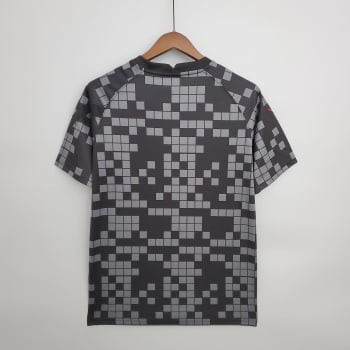 Camisa Paris Saint-Germain (PSG) 21/22 Treino - Preto/cinza