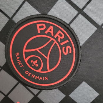 Camisa Paris Saint-Germain (PSG) 21/22 Treino - Preto/cinza