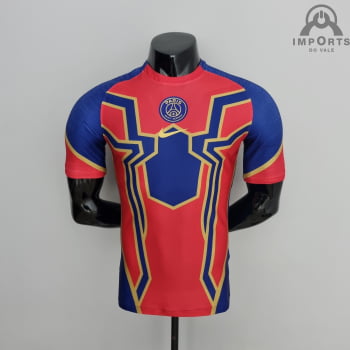 Camisa Paris Saint-Germain 22/23 Edição Especial Homem-Aranha Versão Jogador + Personalização Grátis  