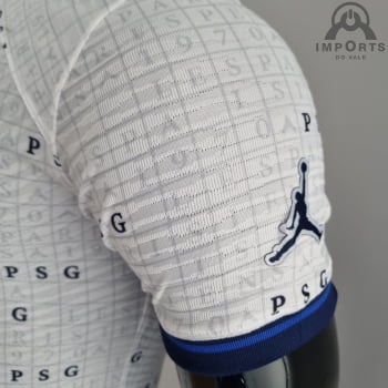 Camisa Paris Saint-Germain 22/23 Versão Jogador Ed. Concept Branca e Azul  + Personalização Grátis 