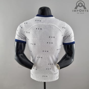 Camisa Paris Saint-Germain 22/23 Versão Jogador Ed. Concept Branca e Azul  + Personalização Grátis 