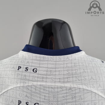 Camisa Paris Saint-Germain 22/23 Versão Jogador Ed. Concept Branca e Azul  + Personalização Grátis 