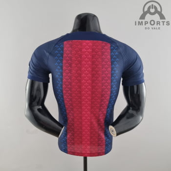 Camisa Paris Saint-Germain 22/23 Ed. Concept Versão Jogador Vermelha/azul + Personalização Grátis
