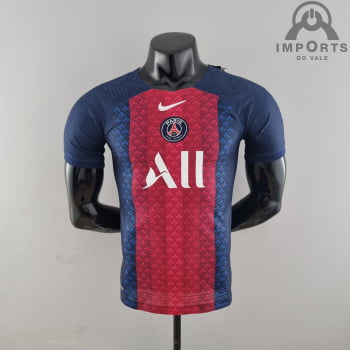 Camisa Paris Saint-Germain 22/23 Ed. Concept Versão Jogador Vermelha/azul + Personalização Grátis 
