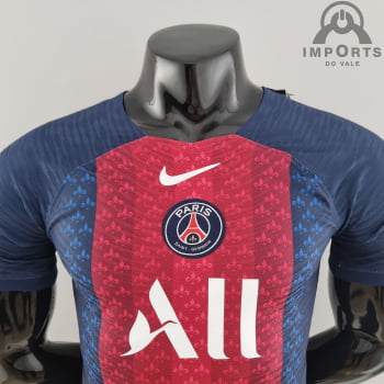 Camisa Paris Saint-Germain 22/23 Ed. Concept Versão Jogador Vermelha/azul + Personalização Grátis