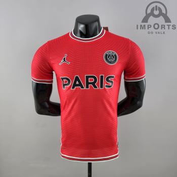 Camisa Paris Saint-Germain 22/23 Ed. Concept Versão Jogador Vermelha + Personalização Grátis