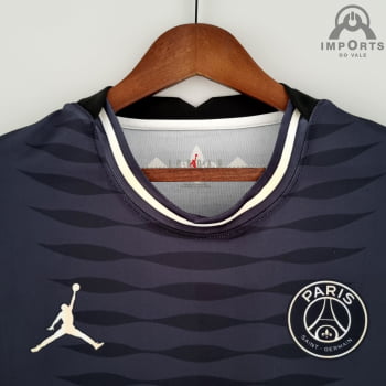 Camisa Paris Saint-Germain 22/23 Treino Versão Torcedor Preta + Personalização Grátis 