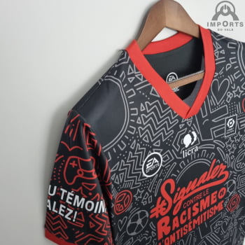 Camisa Paris Saint-Germain 22/23 Ed. Especial Anti-racismo Versão Torcedor + Personalização Grátis