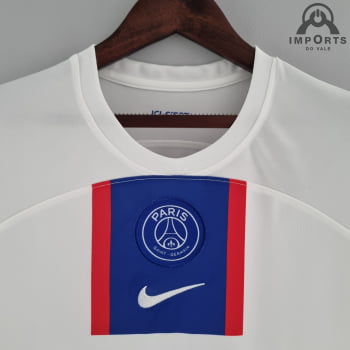 Camisa Paris Saint-Germain (PSG) II 22/23 Versão Feminina + Personalização Grátis
