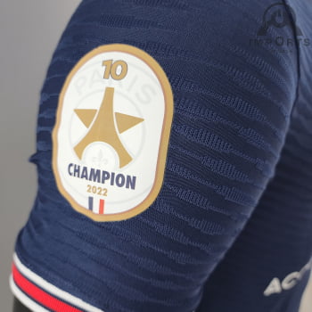 Camisa Paris Saint-Germain l 21/22 Versão Jogador Ed. Especial 10° Título Francês + Personalização Grátis