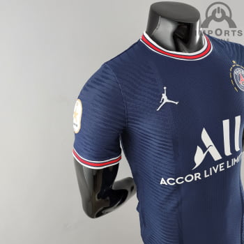 Camisa Paris Saint-Germain l 21/22 Versão Jogador Ed. Especial 10° Título Francês + Personalização Grátis