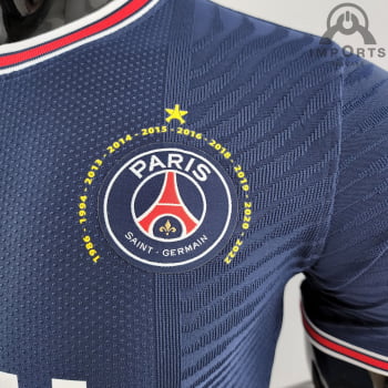 Camisa Paris Saint-Germain l 21/22 Versão Jogador Ed. Especial 10° Título Francês + Personalização Grátis