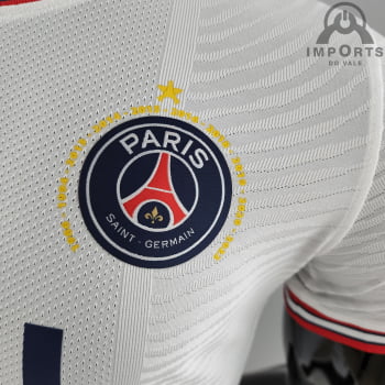 Camisa Paris Saint-Germain lV 21/22 Versão Jogador E. Especial 10° Título Francês + Personalização Grátis