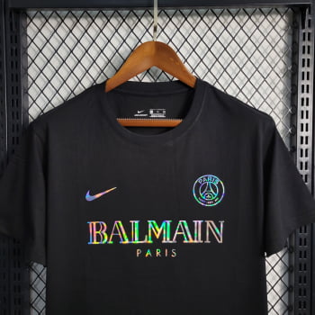 Camisa Paris Saint-Germain (PSG) 23/24 Versão Torcedor Ed. Especial Balmain Reletiva + Personalização Grátis