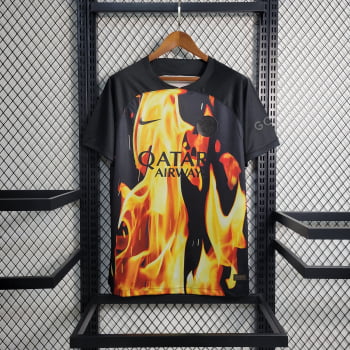 Camisa Paris Saint-Germain (PSG) 23/24 Versão Torcedor Ed. Especial Fire + Personalização Grátis