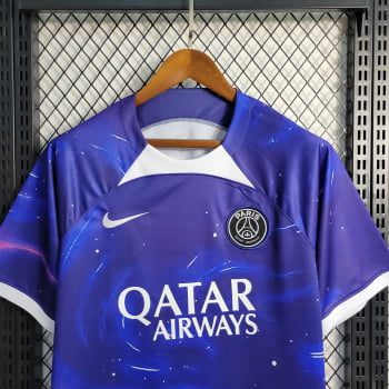 Camisa Paris Saint-Germain (PSG) Versão Torcedor Ed. Especial Galáxia + Personalização Grátis