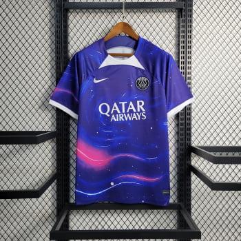Camisa Paris Saint-Germain (PSG) Versão Torcedor Ed. Especial Galáxia + Personalização Grátis