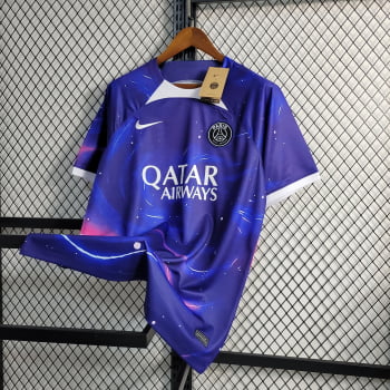 Camisa Paris Saint-Germain (PSG) Versão Torcedor Ed. Especial Galáxia + Personalização Grátis