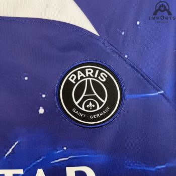 Camisa Paris Saint-Germain (PSG) Versão Torcedor Ed. Especial Azul + Personalização Grátis Camisa Paris Saint-Germain (PSG) Versão Torcedor Ed. Especial Azul + Personalização Grátis