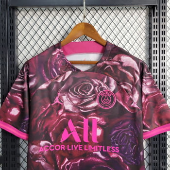 Camisa Paris Saint-Germain (PSG) Versão Torcedor Ed. Especial Rosé + Personalização Grátis