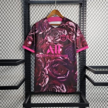 Camisa Paris Saint-Germain (PSG) Versão Torcedor Ed. Especial Rosé + Personalização Grátis Camisa Paris Saint-Germain (PSG) Versão Torcedor Ed. Especial Rosé + Personalização Grátis