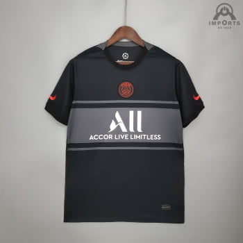 Camisa Paris Saint-Germain (PSG) III 21/22 Versão Torcedor + Personalização Grátis