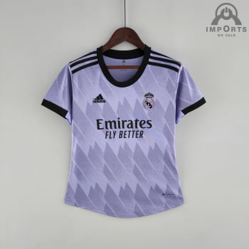 Camisa Real Madrid ll 22/23 Versão Feminina + Personalização Grátis