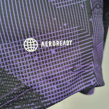 Camisa Real Madrid 22/23 Versão Jogador Ed. Especial + Personalização Grátis - Roxo com Preto