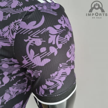 Camisa Real Madrid 22/23 Versão Jogador Ed. Especial Perto/lilás + Personalização Grátis 