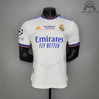 Camisa Real Madrid l 21/22 Versão Jogador Final Da Champions League + Personalização Grátis