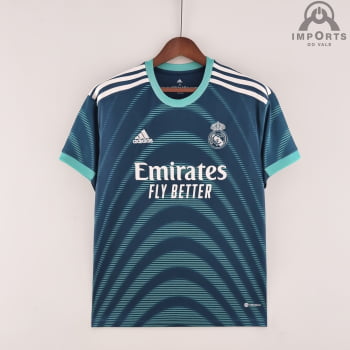 Camisa Real Madrid 22/23 Clássica Versão Torcedor Branca + Personalização Grátis 