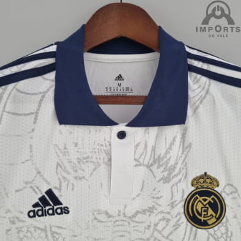 Camisa Real Madrid 22/23 Ed. Especial Dragão Chinês Versão Torcedor + Personalização Grátis