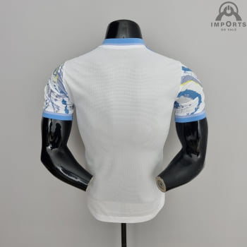 Camisa Real Madrid 22/23 Edição Especial Versão Jogador + Personalização Grátis - Branco/azul